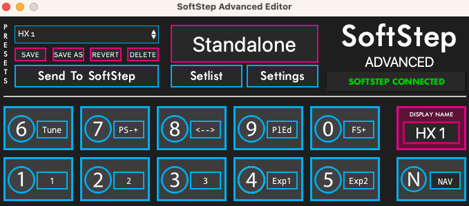 Soft Step MIDI control Line 6 foot switch