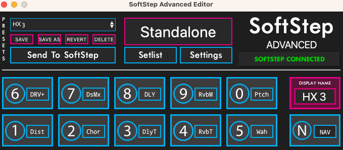 Softstep presets for line 6 helix stomp